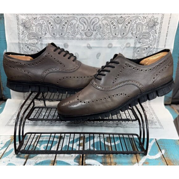 Cole Haan ZeroGrand Wingtip Oxford Burnished Pavement Men Shoes C30720 Sz 11.5 M main image 8